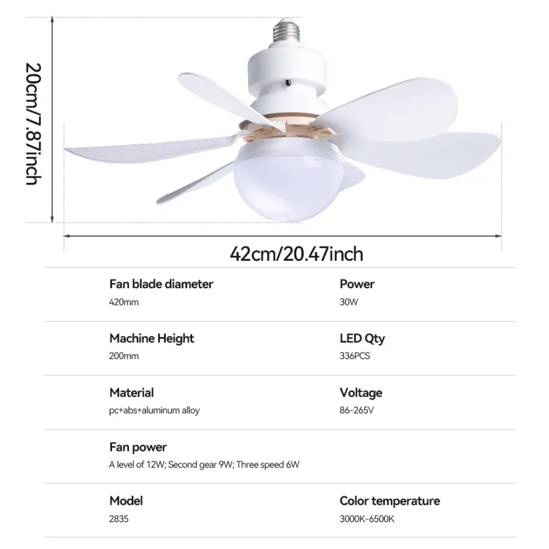 LED Ceiling Fan with Remote Control